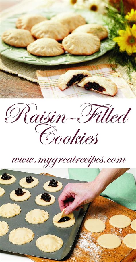 The batter creates a crunchy and buttery cookie with an almost flaky, tender texture. Raisin-Filled Cookies | Recipe | Pastries, Filled cookies ...