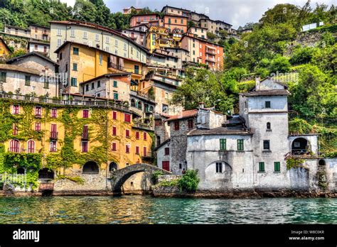 Nesso Lake Como Lombardy Italy Europe Stock Photo Alamy