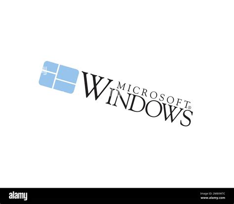 Windows 2 0 Rotated Logo White Background B Stock Photo Alamy