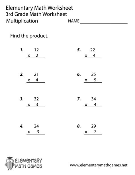 In this post we cover single and double digit multiplication, and fractions. Third Grade Multiplication Worksheet