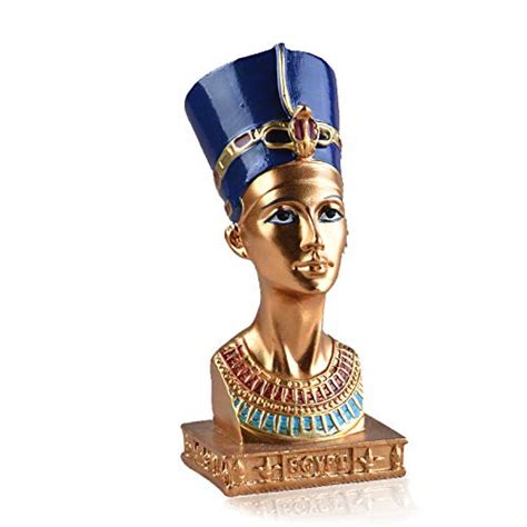 Ancient Egyptian Queen Nefertiti Statue Small Head And Bust Resin