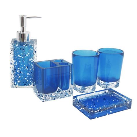 Dracelo 5 Piece Bathroom Accessory Set With Soap Dish Soap Dispenser