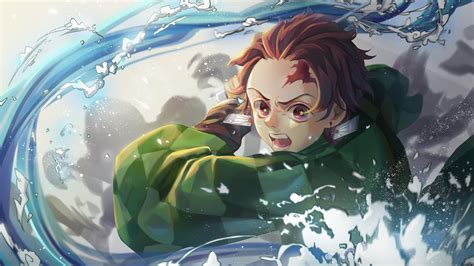 | see more about gif, anime and anime girl. Tanjirou Kamado, Kimetsu no Yaiba, 4K, #113 Wallpaper