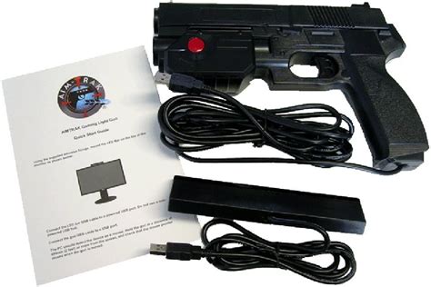 Black Ultimarc Aimtrak Arcade Recoil Light Gun For Mamewinps2ps3