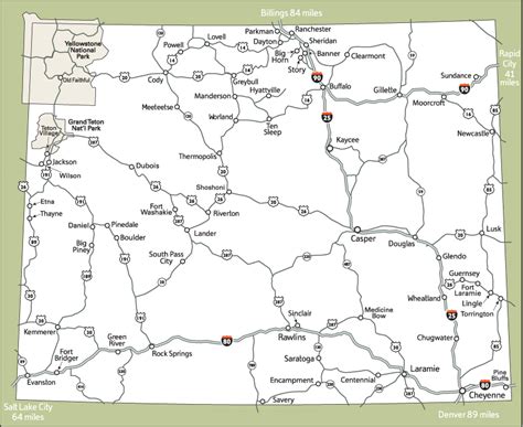 Free Printable Maps Printable Map Of Wyoming Print For Free