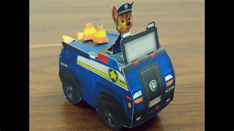 Paw Patrol Chase Paper Vehicle Toy Youtube