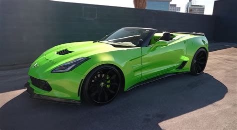 Chris Browns Moms Lime Green C7 Corvette Finally Fixed After Lousy