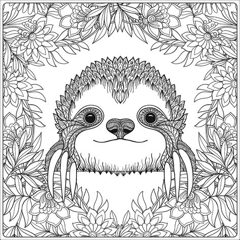 Sloth Coloring Pages: Free Printable Coloring Pages of Sloths to Help