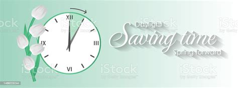 Daylight Saving Time Spring Forward 12 March Stock Illustration