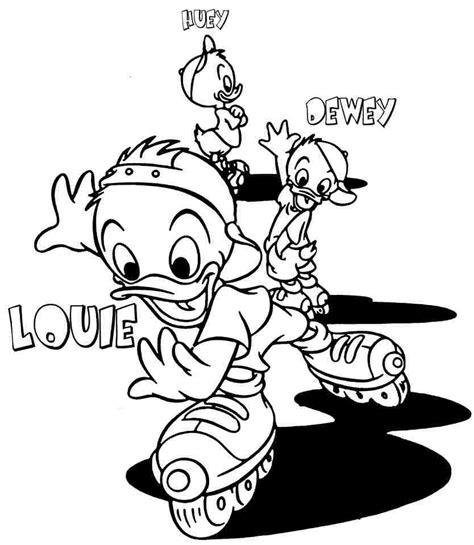Huey Dewey And Louie Christmas Coloring Pages