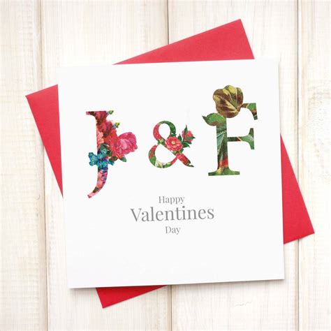 Personalised Floral Valentines Card By Chi Chi Moi