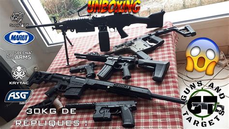 Unboxing Airsoft 30 Kg De RÉpliques Guns And Targets Fr Youtube