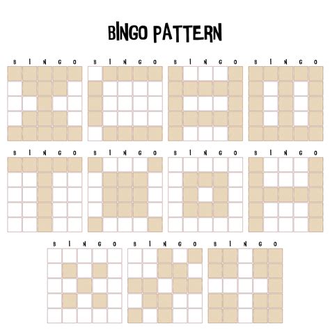 Bingo Pattern Examples 13 Free Pdf Printables Printablee