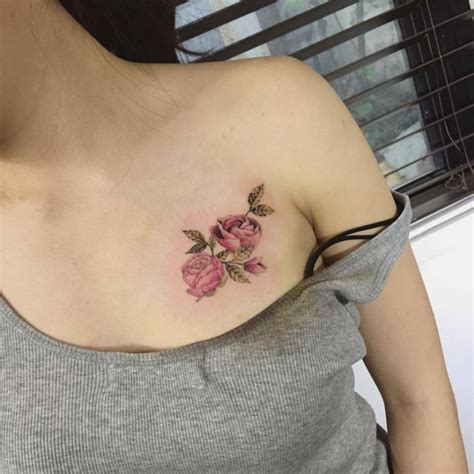 Rose Tattoo Designs On Chest