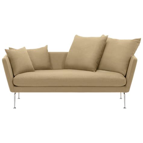 The suita sofa system combines light and slender volumes with an industrial and technological aesthetic. Vitra Suita Sofa Two-Seat in Parchment Olimpo by Antonio ...