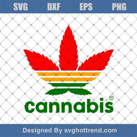 Cannabis Fashion Logo Svg Vintage Cannabis Svg Weed Adidas Svg