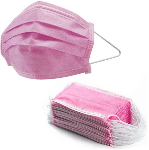 Size / product measurement (l x w x h). 50 PCS Disposable Medical Face Mask Pink Earloop Face Mask ...