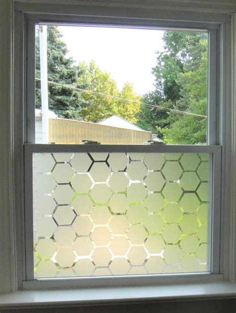 Honeycomb Frosted Privacy Window Film Frosted Window Decals Etsy