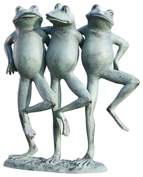 Dancing Frog Trio Eclectic Garden Statues And Yard Art By Spi