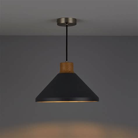Corbyn Concrete And Wood Effect Pendant Ceiling Light Bandq For All Your
