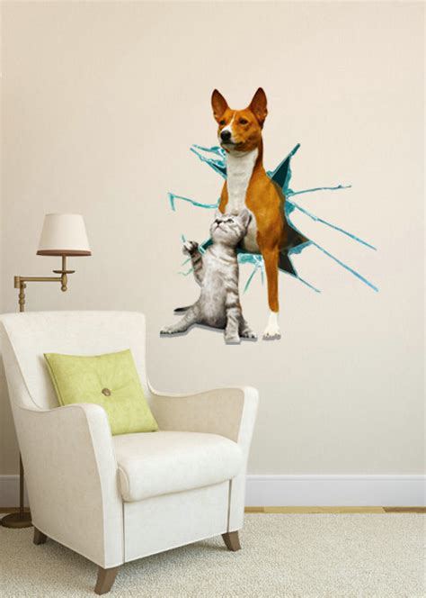 wall sticker cat  dog decorative wall covering pvc
