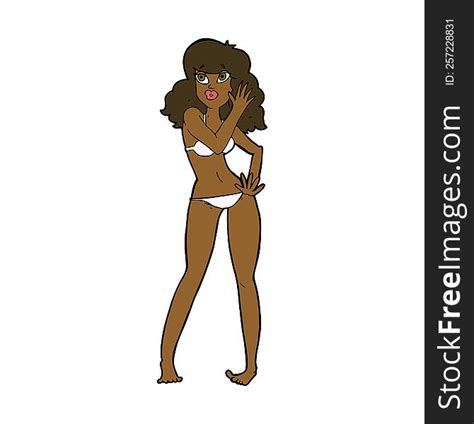 Cartoon Pretty Woman In Bikini Free Stock Images Photos StockFreeImages Com