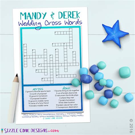 Wedding invite insert 2 wedding invitations. Custom Wedding Crossword Puzzle Cards [Printed or ...