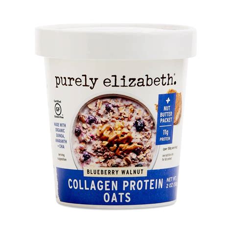 Purely Elizabeth Collagen Protein Oats Cup Blueberry Walnut Thrive