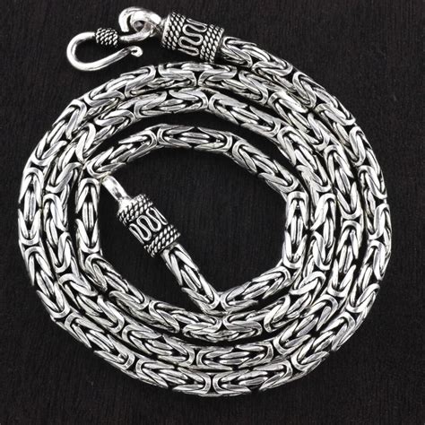 Do you need wholesale sterling silver chain? Geniune Solid 925 Sterling Silver Handmade Byzantine Bali ...