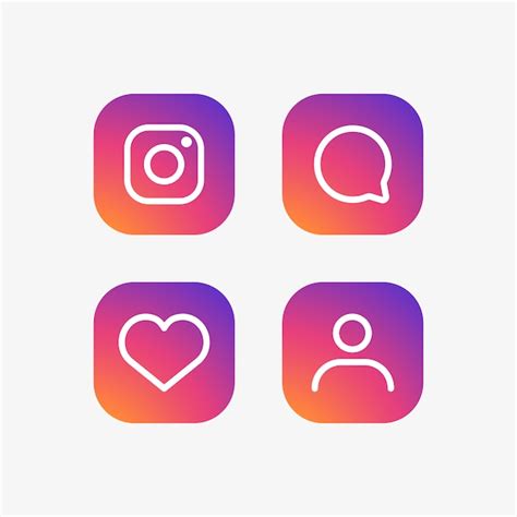 Free Vector Instagram Icons Set