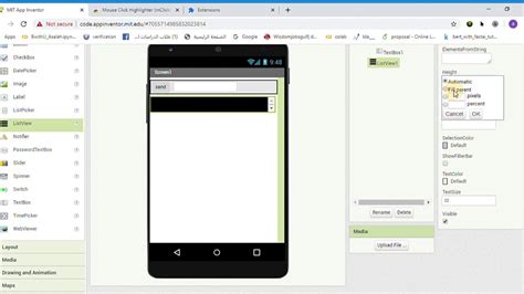Use Listview In Mit App Inventor Youtube