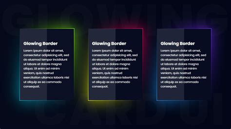 css glowing gradient border card ui design html css