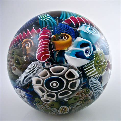 Ocean Reef Paperweight By Michael Egan Art Glass Paperweight Artful Home