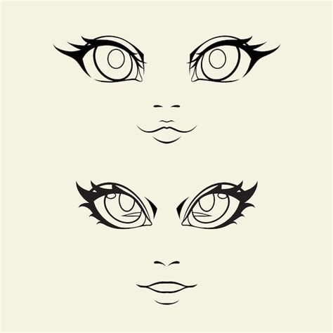 Premium Vector Anime Eyes Illustration Vector Asset