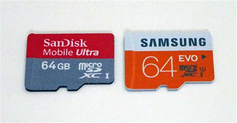 Speed Comparison Sandisk Mobile Ultra Vs Samsung Evo Microsd Cards
