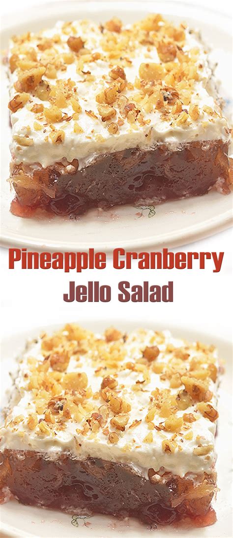 Pineapple Cranberry Jello Salad