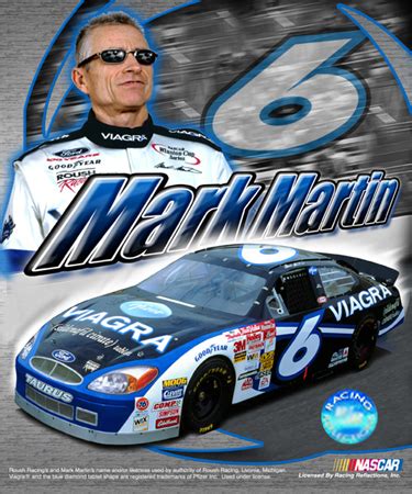 Drivers for nascar car numbers; Mark Martin NASCAR Driver Car #6 Team Sponsor Viagra Photo ...