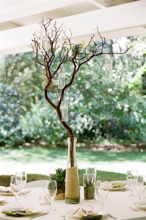 Austin Wedding By Q Weddings Tree Branch Centerpieces Branch