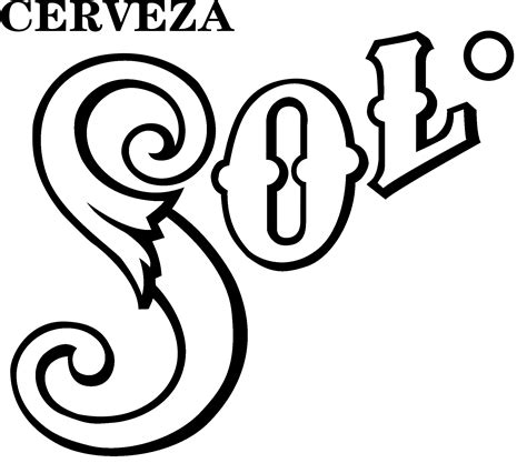 Sol Logo Black And White Cerveza Sol Clipart Large Size Png Image