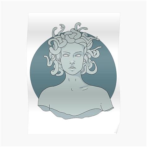 Bust Of Medusa Poster For Sale By Howardseidel Redbubble