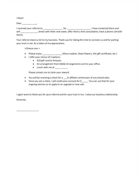 Free 6 Referral Thank You Letter Samples And Templates In Pdf Ms