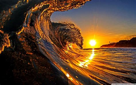 Ocean Wave Sunset Desktop Wallpapers Top Free Ocean Wave Sunset