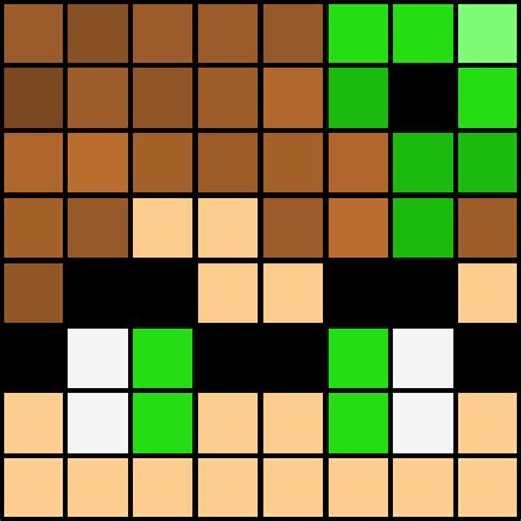 Slimecicle Painting Minecraft Pixel Art Grid Minecraft Face