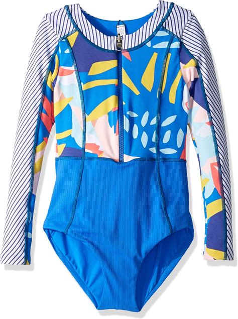 Maaji Mädchen Long Sleeve Surf Suit With Zip Front One Piece Swimsuit