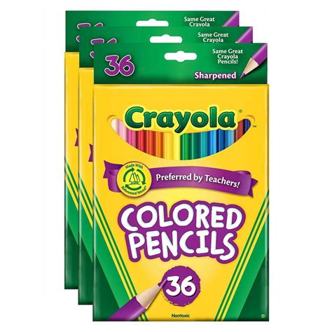 Crayola Colored Pencils Box Of 36 Pack Of 3
