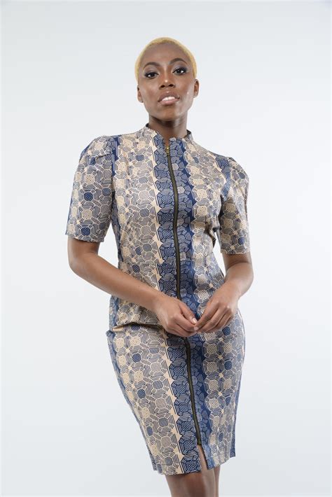 African women clothing/ African fashion/ Ankara dress/ african print zip dress/ african clothing ...