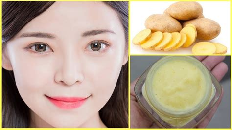 homemade skin lightening potato cream for milky white skin permanently get glowing skin