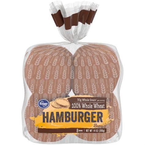 Kroger® 100 Whole Wheat Hamburger Buns 8 Ct 14 Oz Qfc