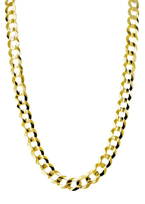Solid Mens Cuban Link Chain 10k Yellow Gold Frostnyc