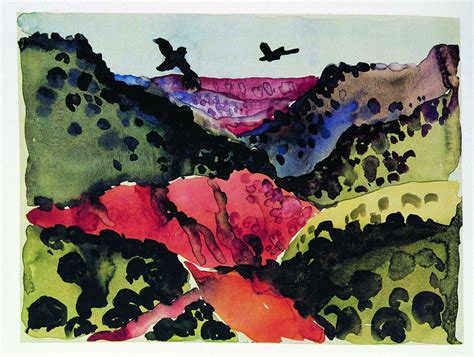Canyon With Crows 1917 Watercolor And Graphite On Paper 8 34